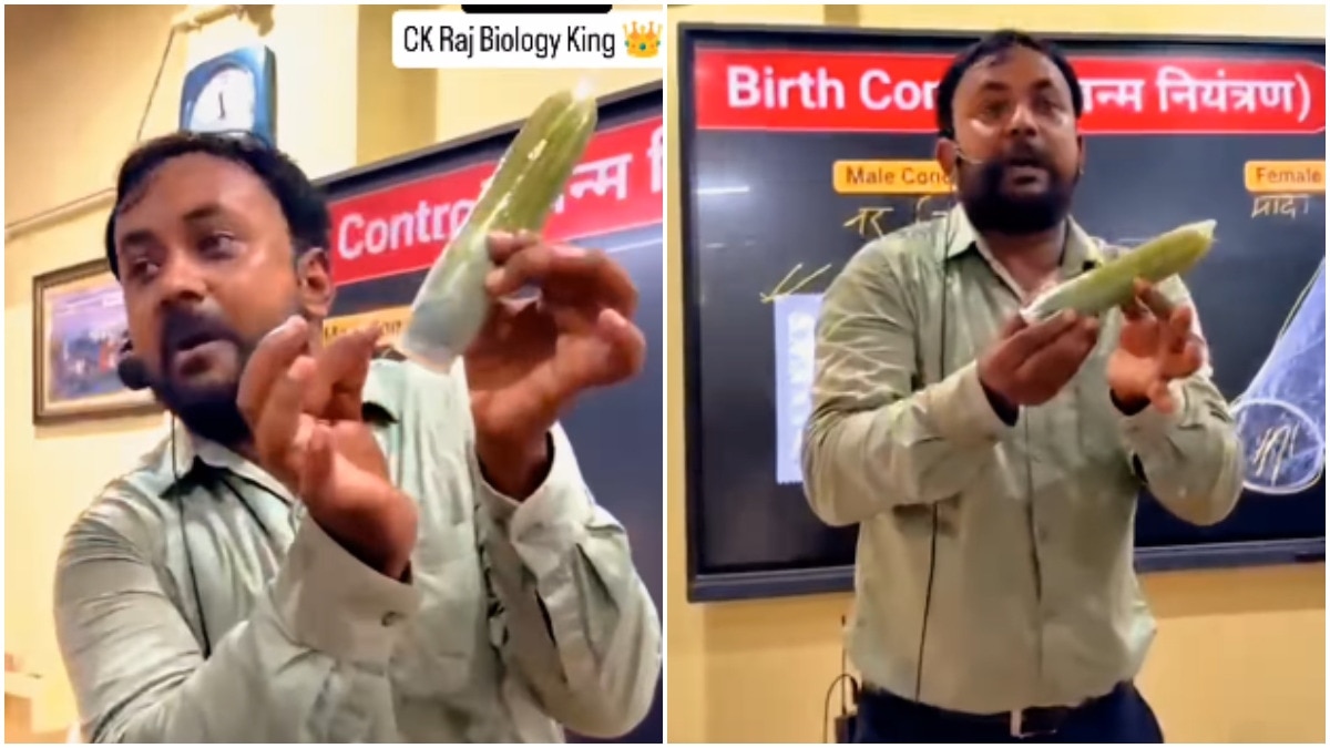 Bihar biology teacher uses cucumber, condom to teach students about sex education