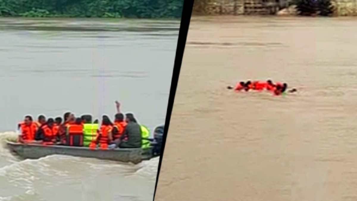 Boat carrying 9 home guards sinks in Narmada; all survive thanks to life jackets