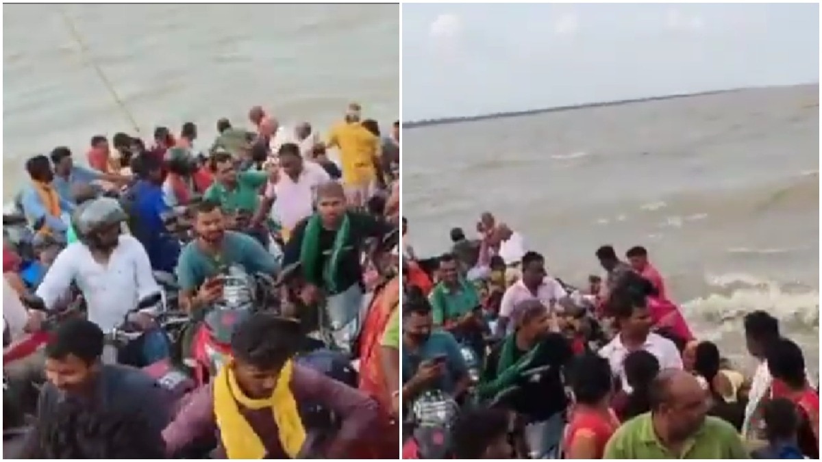 Boat ride in Bihar gets dicey as vessel packed with passengers swerves wildly mid-ride