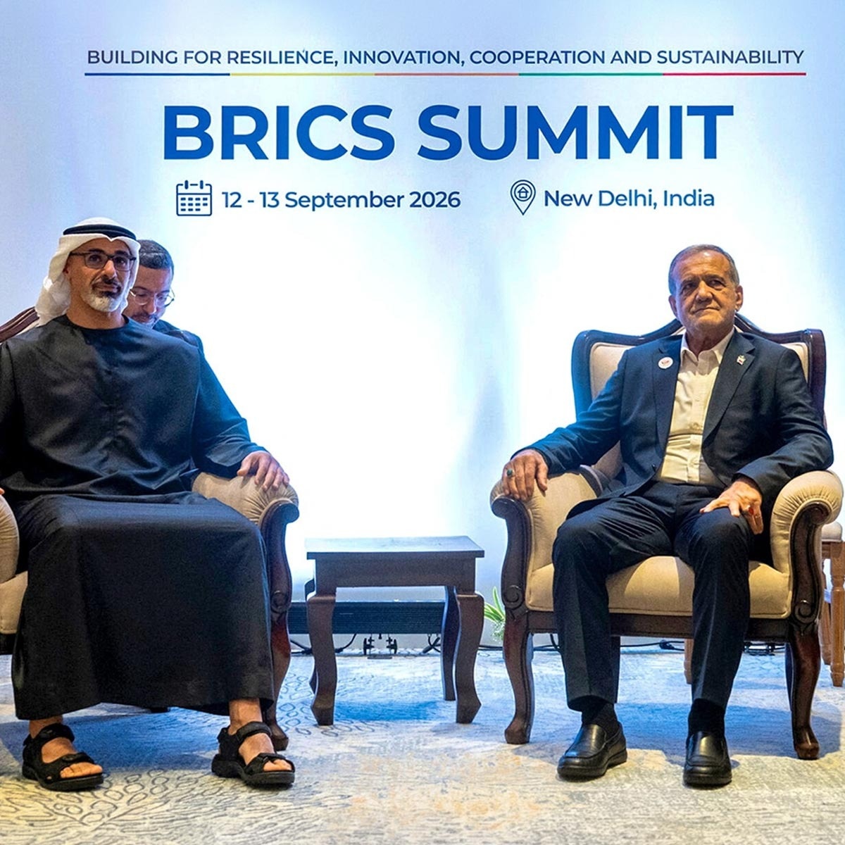 brics summit new delhi declaration global south not anti west does not name america pakitan mentions pahalgam terror attack iran uae leaders meet xi jinping vladimir putin