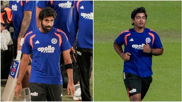 Jasprit Bumrah bowled to Vaibhav Sooryavanshi in the nets in Delhi on Friday (PTI Photos) Bumrah vs Sooryavanshi,Afghanistan vs India,Delhi T20I
