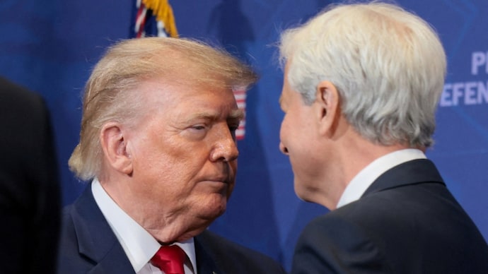 CEO and Chairman of JPMorgan Chase Jamie Dimon and US President Donald Trump CEO and Chairman of JPMorgan Chase Jamie Dimon and US President Donald Trump