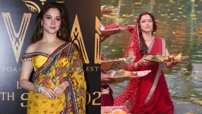 Tamannaah Bhatia broke down while filming Chhathi Maiya for The Vvaan. (Credit: Yogen Shah, song screen grab) Chhathi Maiya song
