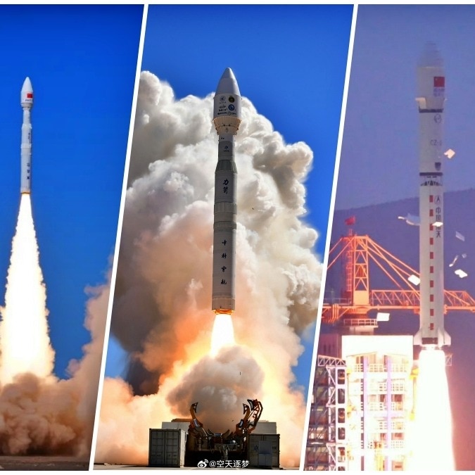 China launched four different rockets in 45 hours from three launch sites