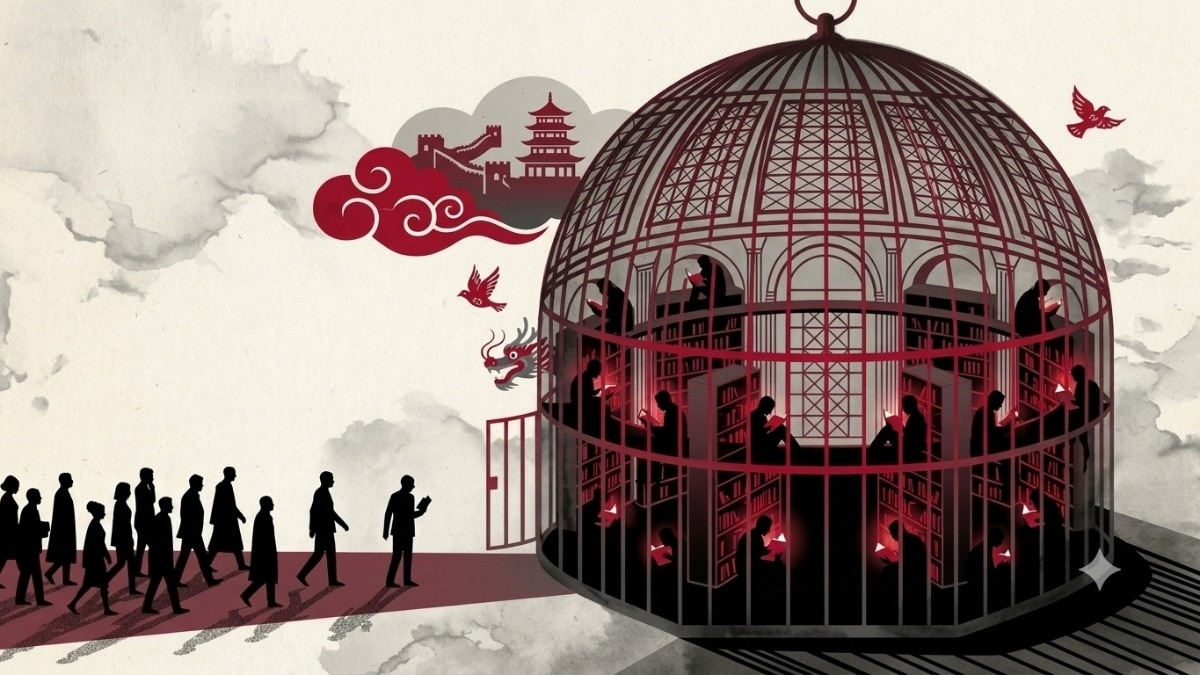China’s universities now sit alongside some of the world’s most prestigious institutions in global rankings. Yet, China’s academic freedom is in the “completely restricted” category. (AI-generated image) China’s academic freedom paradox: Top-ranked universities, complete restriction