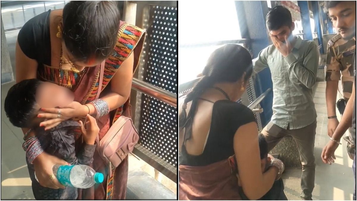 Little boy's tearful reunion with parents at Delhi Metro, thanks to CISF jawan