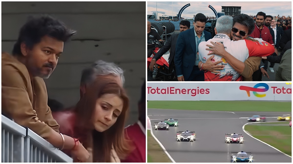 CM Vijay, Trisha attend Ajith Kumar's Le Mans Cup Race at Silverstone. Watch