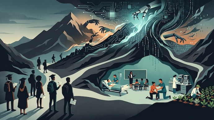 A new US Census working paper ranks college majors by their exposure to AI across 10 levels. Here we look at the two lowest-exposure levels. (AI-generated image) College degrees least exposed to AI: Nursing, teaching and healthcare majors listed