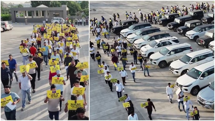 Daman collector gets Thar, Fortuner owners to take road-safety pledge together (Photo: @DamanPublicity/X) Daman collector gets Thar, Fortuner owners to take road-safety pledge together