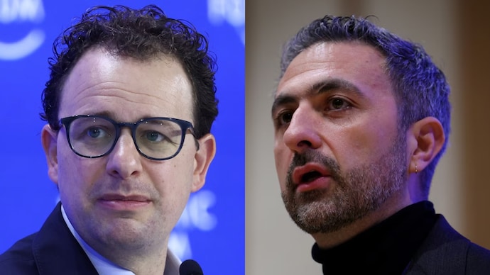 Microsoft's AI chief Mustafa Suleyman has warned that Anthropic's approach towards training Claude may pose a big threat to humanity. (Photos: Reuters)