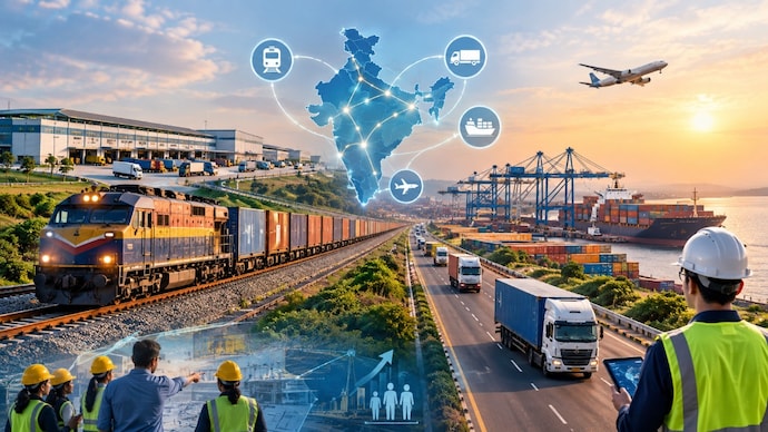 India is rebuilding how goods move, 1 crore jobs could follow: IIM Mumbai Director (Photo: AI-generated) Dedicated Freight Corridors, logistics parks could save Rs 7 lakh crore, create 1 crore jobs, IIM Mumbai director