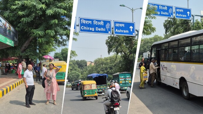 Several passengers said they waited for buses for an extended period but had no option but to consider taking autos despite the higher fares. (Credits: Ashutosh Kumar) Delhi Bus Strike