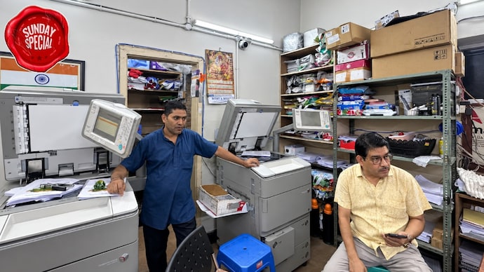 A small photocopy shop at Delhi University became the unlikely defendant in a four-year copyright battle with Oxford University Press, Cambridge University Press and Taylor and Francis. Owner Dharampal Singh (sitting on chair) recalls the fear, financial strain and student support that carried him through the case. (Image: Author/India Today) Delhi photocopy shop once took on 3 publishing giants, and became a lifeline for students