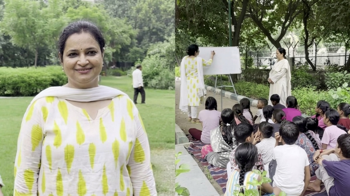 दिल्ली की शिक्षिका ने 13 वर्षों से पार्क में प्रवासी श्रमिकों के बच्चों को दिया मुफ्त शिक्षा का उपहार