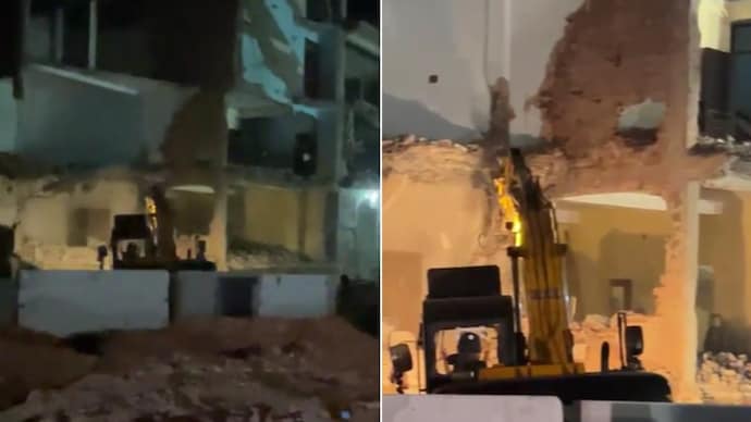 Delhi's Shalimar Bagh sees demolition drive at Madina Masjid and nearby houses for road widening project. (Source: ITG)