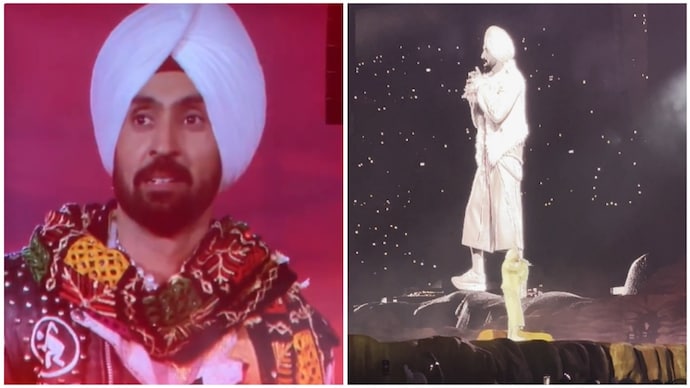 Diljit Dosanjh praised Narendra Modi Stadium as India’s biggest and cited Coldplay’s sellout. Diljit Dosanjh announces Narendra Modi Stadium show during Wembley concert. Watch