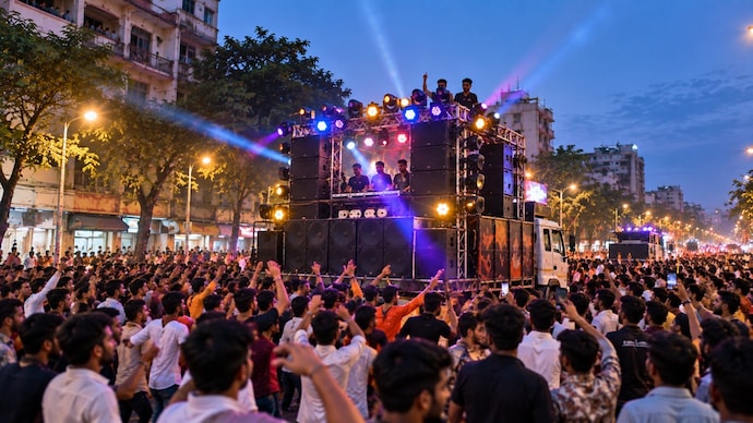 Several politicians in Maharashtra have called for stricter regulation of DJ noise during the Ganesh festival. (Photo: AI-generated) DJ