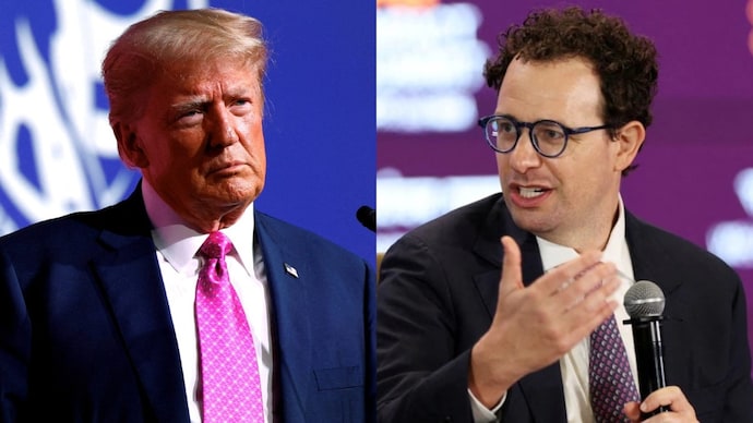 Donald Trump has mocked Anthropic CEO Dario Amodei after the latter called for measures to slow down AI development. (Photos: Reuters)