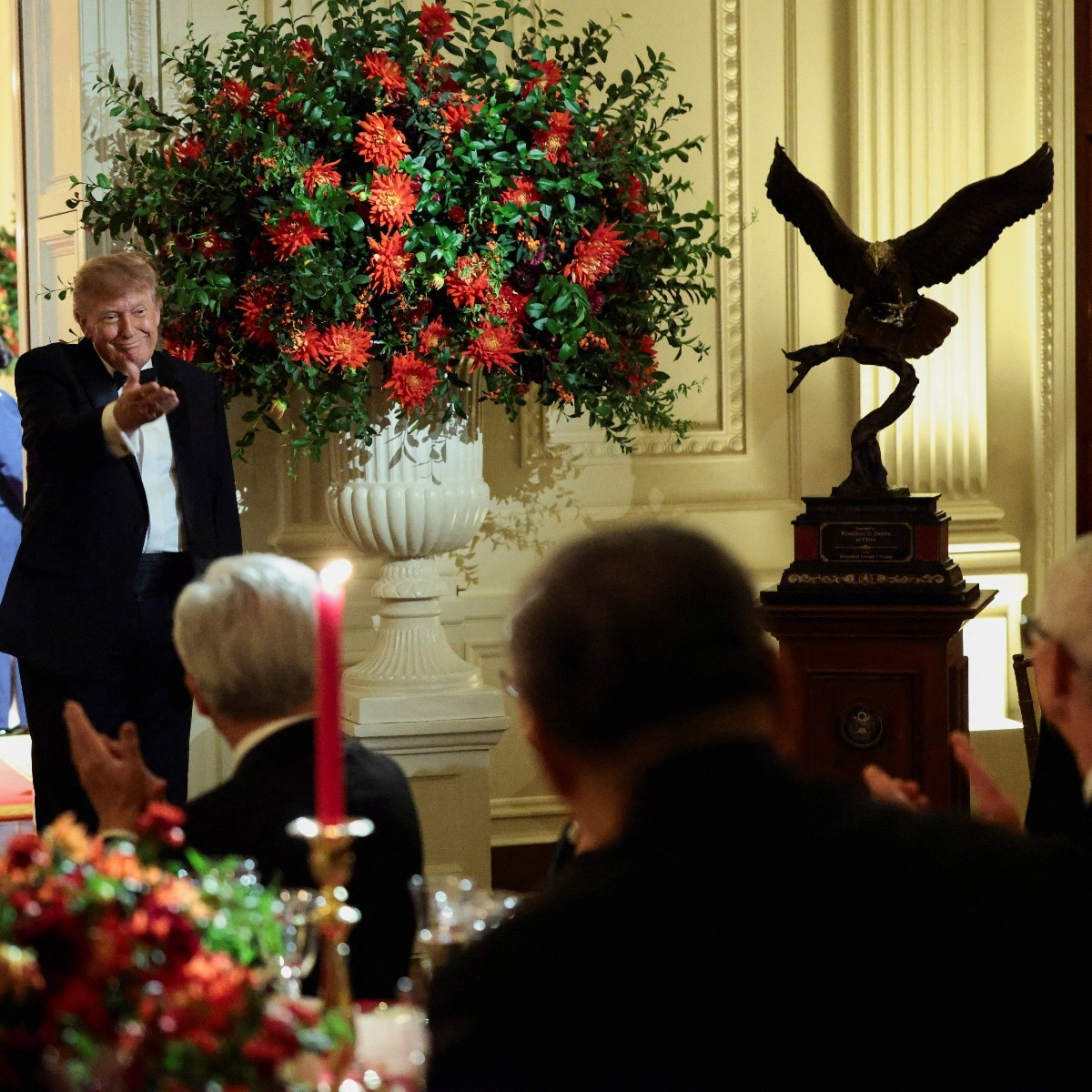 Trump gifts Xi US national symbol, says they've never gotten along better