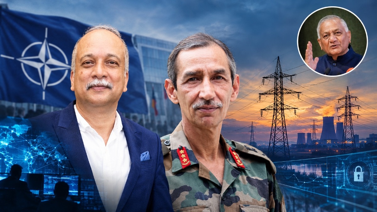 Lt Col Pavithran Rajan (Retd), (left), and Lt Gen DS Hooda (Retd) co-authored a paper that was cited in a Nato co-funded publication on hybrid warfare, an achievement highlighted by Gen VK Singh. (Images: Social Media, PTI) ds hooda pavithran rajan indian army officers nato publication mentions defence paper csdr 10 times general vk singh achievement