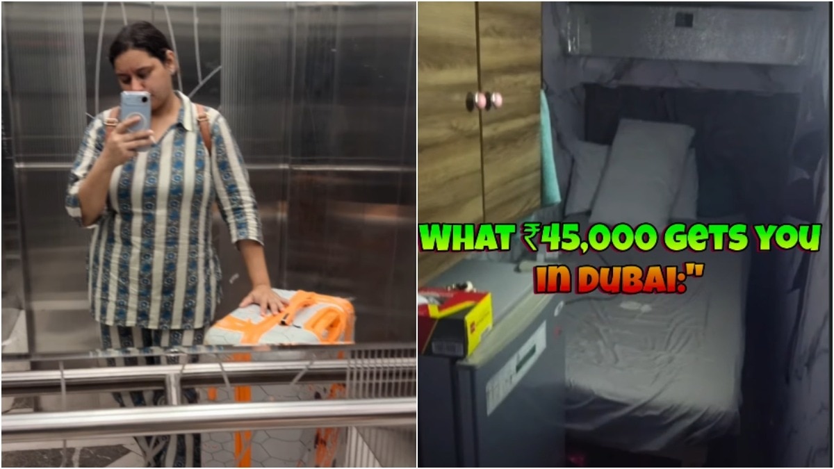 Indian woman vlogs tiny box room in Dubai, says rent takes half her salary