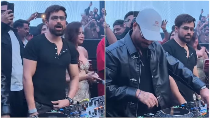 Emraan Hashmi with DJ Ganesha in Hyderabad. (Credit: Instagram/djganesh_djg) Emraan Hashmi with DJ Ganesha in Hyderabad.