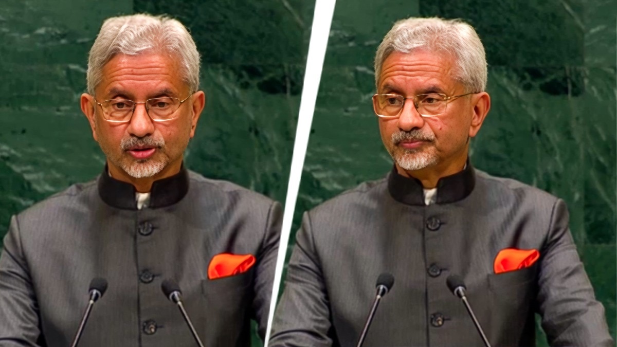 External Affairs Minister S Jaishankar addresses the 81st session of the United Nations General Assembly in New York. (Source: ITG)