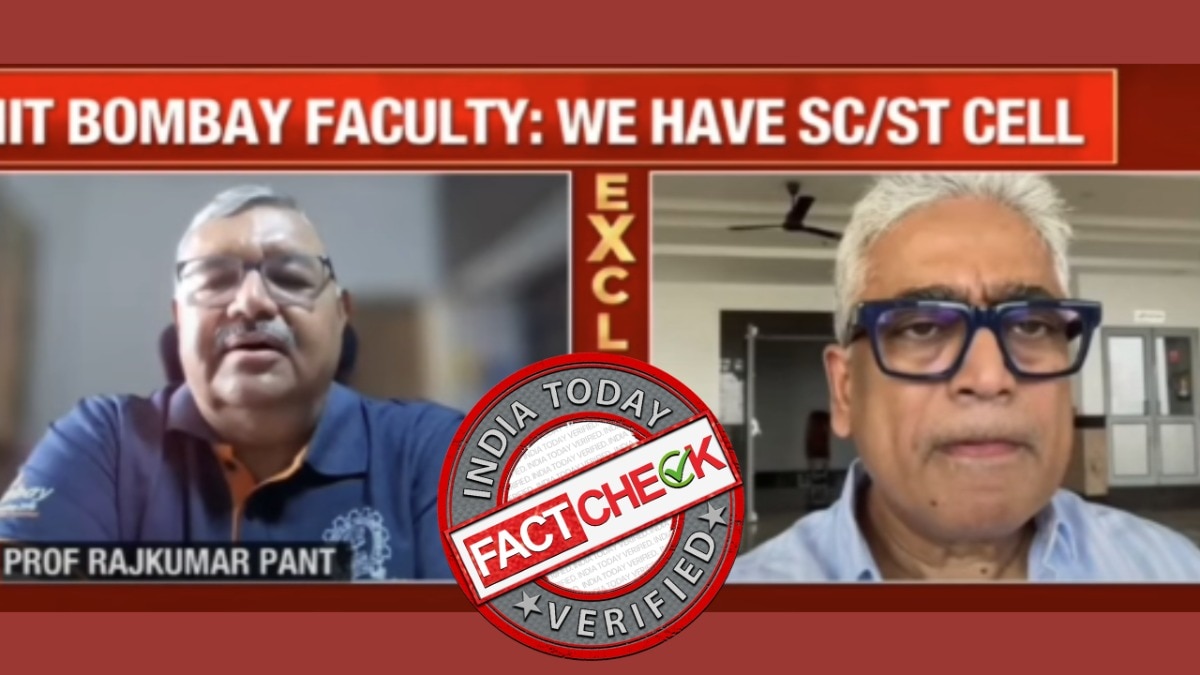 IIT-B prof silences Rajdeep Sardesai on TV? This interview is fake