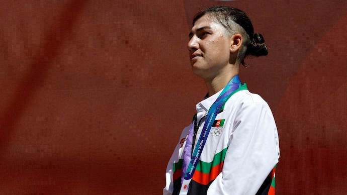 Fariba Hashimi won silver in the Asian Games women's individual road race. (Photo: Reuters) Fariba Hashimi, Asian Games 2026