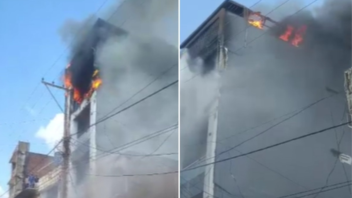Fire breaks out in multi-storey building in Madhya Pradesh, 2 children rescued