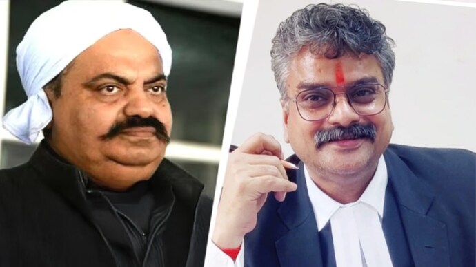 Following the court’s directions, the secretary of the District Legal Services Authority appointed Legal Aid Chief Defence Counsel Vikas Gupta (Right) to represent Ali Ahmad, son of late mafia don Atiq Ahmad (Left) in the case. Following the court’s directions, the secretary of the District Legal Services Authority appointed Legal Aid Chief Defence Counsel Vikas Gupta (Right) to represent Ali Ahmad, son of late mafia don Atiq Ahmad (Left) in the case.