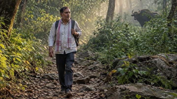A 5-km forest trek every day: This 55-year-old teacher does it for just one student