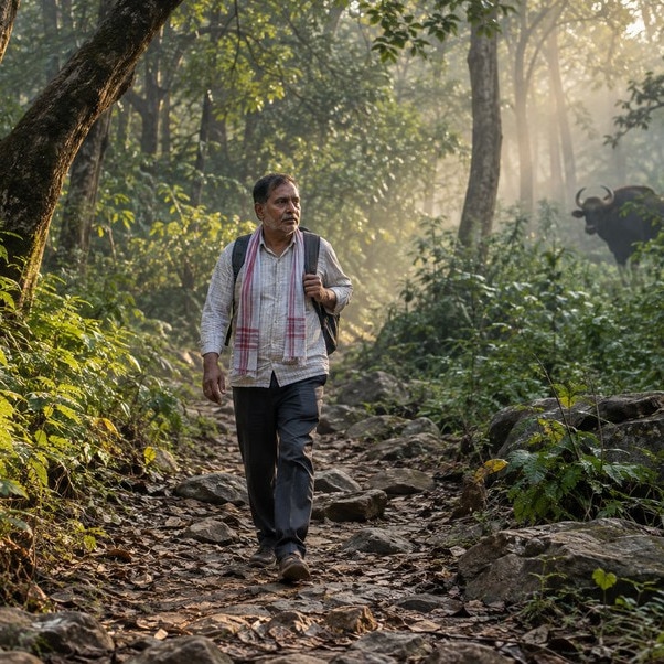 A 5-km forest trek every day: This 55-year-old teacher does it for just one student