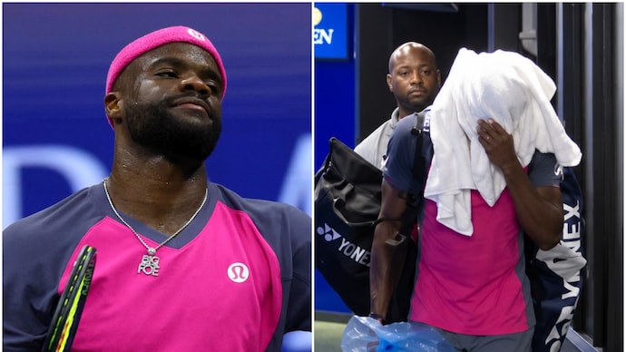Tiafoe's second double fault ended a dramatic semi-final vs Ben Shelton. (Photo: Reuters) Frances Tiafoe, US Open 2026