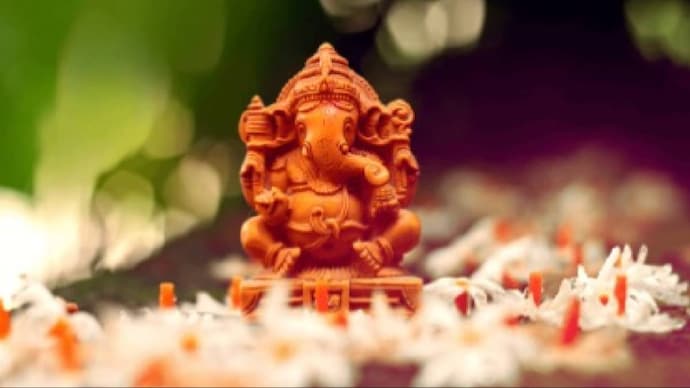 21,000 plants form Ganesh idol in Anakapalli with green message
