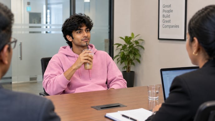 Gen Z taking iced lattes to job interviews has sparked a debate online. (Photo: AI Generative) Gen Z takes iced lattes to job interviews.