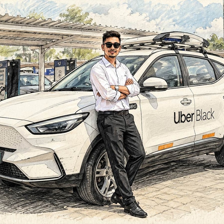 A day in the life of a Gen Z Uber Black driver who earns Rs 46,000 a week