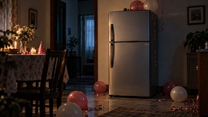 The man placed a paper bearing the words “Happy Birthday Himanshi” on the refrigerator, even though it was not the five-year-old’s birthday. (AI image for representation) The man placed a paper bearing the words “Happy Birthday Himanshi” on the refrigerator, even though it was not the five-year-old’s birthday. (AI image for representation)