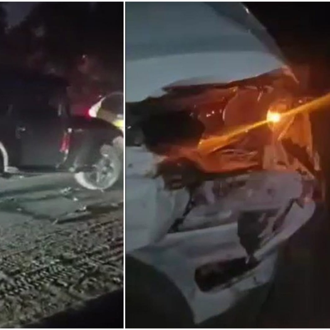 Video: 2 men get off friend's Thar after fight, he chases and rams their cab