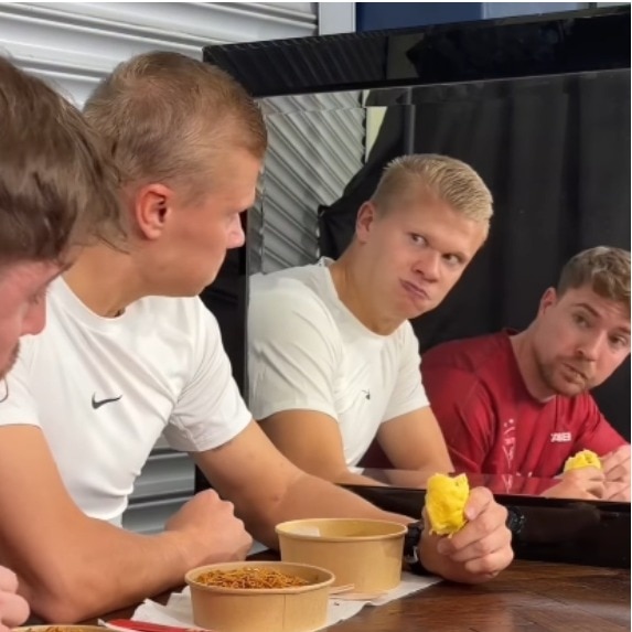 Erling Haaland’s AI meme face is now real, thanks to MrBeast. It's viral