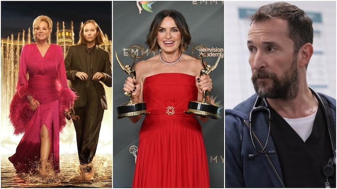 Emmys 2026 is set to stream in India on September 15. Photo: HBOMax/Reuters/HBOMax hacks, Mariska Hargitay, The Pitt