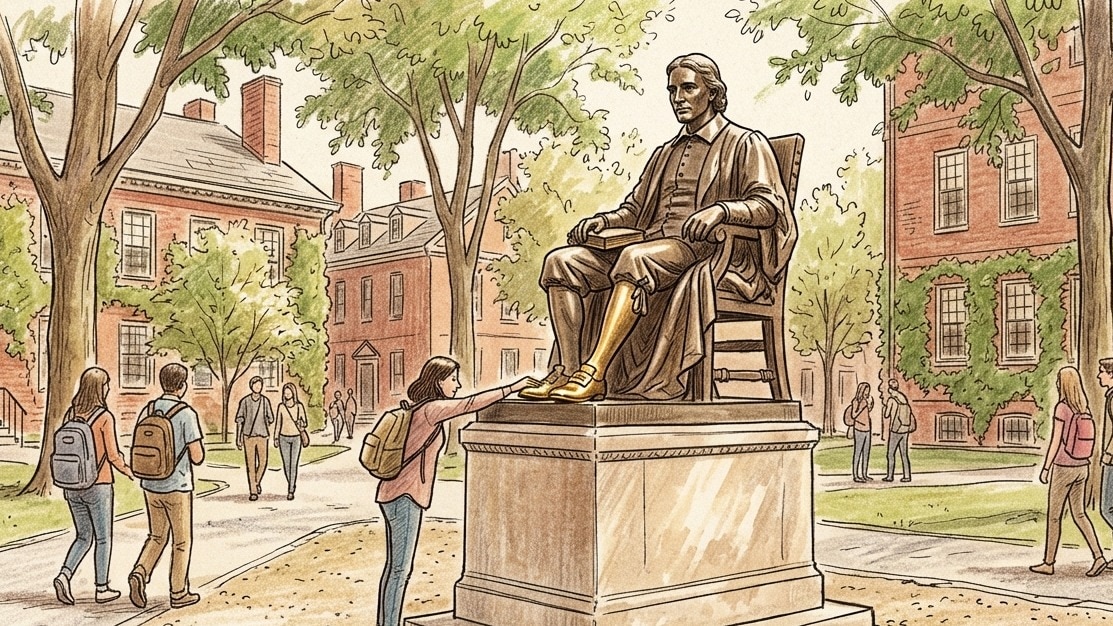 Harvard's famous John Harvard statue has 3 surprising 'lies'
