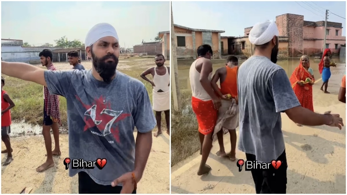Haryana man loses patience as people snatch food from him during Bihar flood seva