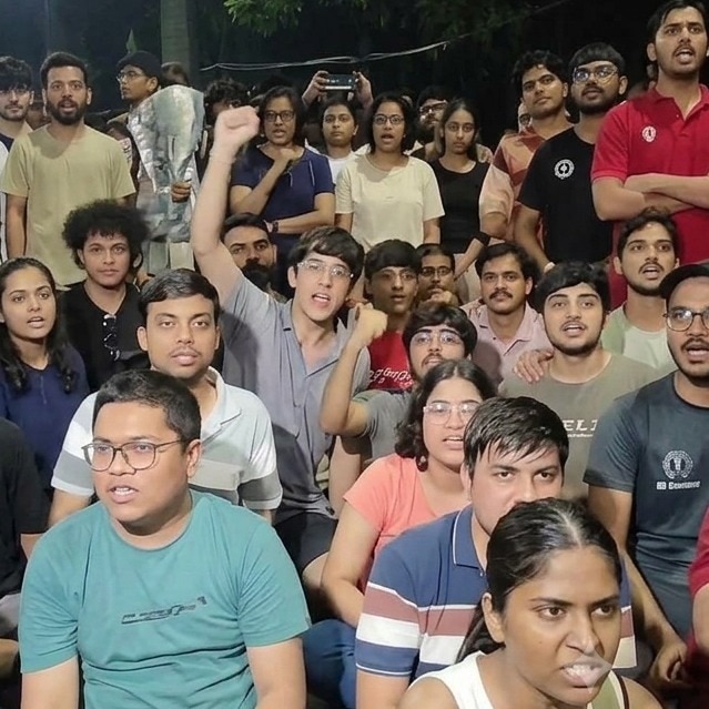 IIT Bombay student suicide: Protesting students seek director's resignation after third suicide in 7 months (Photo: Screengrab/ITG Video/AI-enhanced)