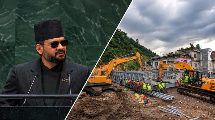 In his first UNGA address, Nepal's Prime Minister Balen Shah spoke about the challenges his country faces as it rebuilds after the August floods. (Image: United Nations/PTI) In his first UNGA address, Nepal's PM Balen Shah spoke about the challenges Nepal faces as it rebuilds after last month's devastating floods. (Image: United Nations/PTI)