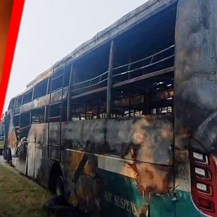 Bus that caught fire in UP had Rs 1.75-lakh challans, including for minor driver