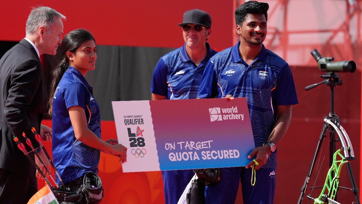 Dominant start, nervy finish: Mixed team archers win gold, qualify for Olympics