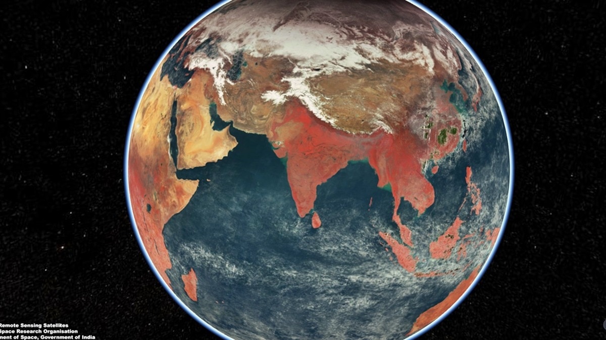 India as observed from space by an Indian satellite OCeansat. (Photo: Isro) India as observed from space