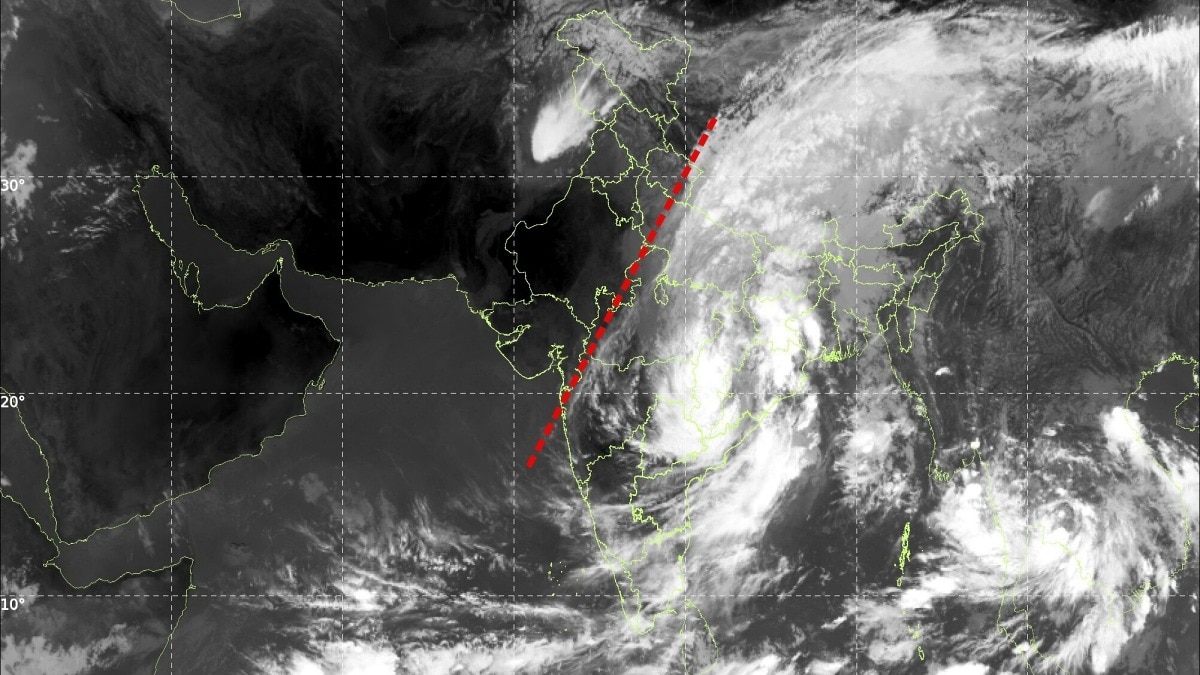 Isro satellite captures bizarre cloud divide over India as monsoon retreats