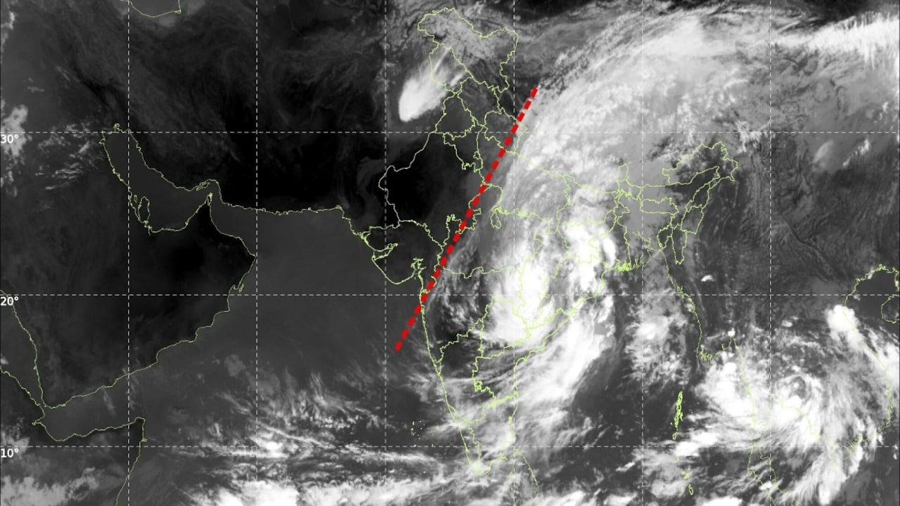 Isro satellite captures bizarre cloud divide over India as monsoon retreats